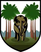 Primer escudo del Ceilán británico (1802-1948)