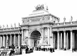 La Cuadriga de Colón en el Arco de Colombino en la Exposición Mundial de 1893