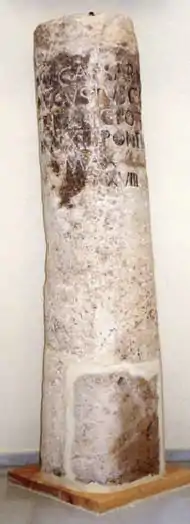 Columna Miliaria romana del 8 a.C