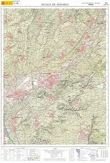 Mapa que representa la Comarca de Alcalá de Henares Elaborado por el Instituto Nacional de España en 2013.