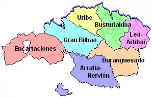 Las siete comarcas de Vizcaya.