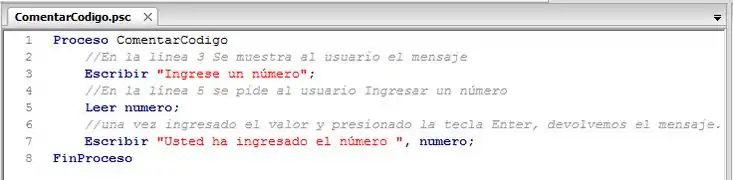 Comentar Código