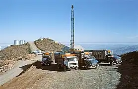 Trabajos de construcción en 1975.