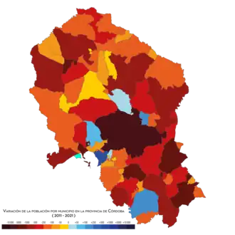 Variación de la población entre 2011 y 2021