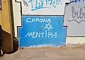 Grafiti negacionista de carácter antisemita en Cartagena (España).
