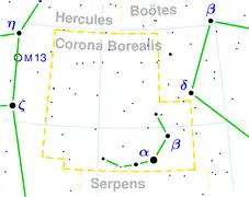 Constelación de la Corona Boreal, perteneciente a Katya.