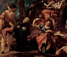 Correggio: Martirio de los santos Plácido, Flavia, Eutiquio y Victorino (h. 1524-1525), óleo sobre lienzo, 160 × 185 cm