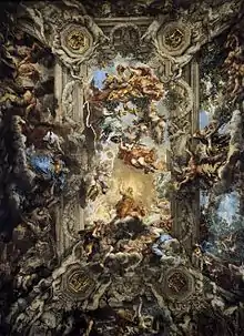 Alegoría de la Divina Providencia y del poder de los Barberini, de Pietro da Cortona, 1636-1639.