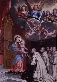 Aparición de la Virgen del Rosario a los cartujos, de Juan Sánchez Cotán, siglo XVII.