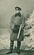 El conde ruso Pavel Fersen, con manguito (hacia 1852).