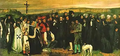 Entierro en Ornans (1849), por Gustave Courbet.