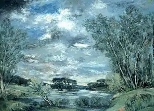 Arroyo en un paisaje boscoso (1930).