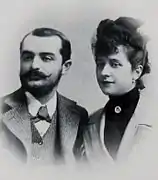 Arturo Cousiño con su esposa Olga Lyon