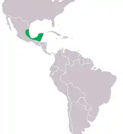 Distribución de Crocodylus moreletii