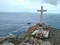 Cruz de naufragio en Punta Frouxeira, Valdoviño, Galicia.