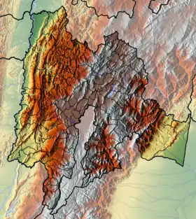 Localidad tipo de la Formación La Frontera al oeste de la sabana de Bogotá. ubicada en Cundinamarca