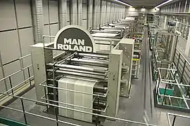 Imprenta MAN Roland, ejemplo de imprenta ófset rotativa.