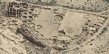 Pueblo Bonito, la principal estructura de la cultura Chaco.