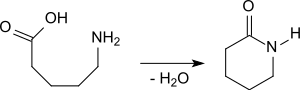 δ Valerolactam por Cyclisierung de 5 de Aminopentansäure