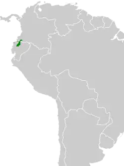 Distribución geográfica del dacnis pechirrojo.