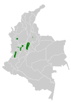 Distribución geográfica del dacnis turquesa.