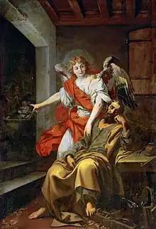 El segundo sueño, de Daniele Crespi, 1620-1630. De vuelta en el taller de Nazaret, pero Jesús en la habitación de la izquierda parece todavía un bebé.