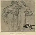 Arria y Peto (Rossetti, bosquejo, 1872)