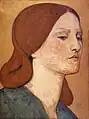 Elizabeth Siddal, por Dante Gabriel Rossetti, 1850.