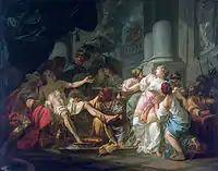 La muerte de Séneca, Jacques Louis David, 1773, Petit Palais, París.