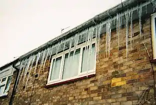 Carámbanos en Banbury, Gran Bretaña, en diciembre de 2010