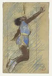 Miss La La en el Circo Fernando (estudio en pastel), de Edgar Degas (1879)