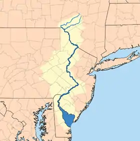 El Delaware forma una corta frontera sur entre el estado de Nueva York y Pensilvania