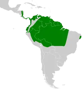 Distribución geográfica del trepatroncos fuliginoso.
