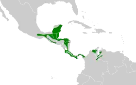 Distribución geográfica del trepatroncos rojizo.