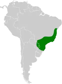 Distribución geográfica del trepatroncos turdino.