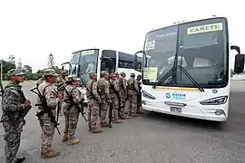 Despliegue del personal del Ejército del Perú para la seguridad.
