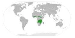 Distribución de Detarieae.