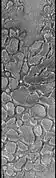 Detalle en Deuteronilus Mensae, foto por el Mars Global Surveyor