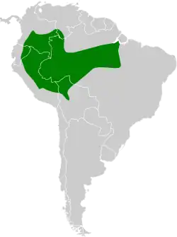 Distribución geográfica del hormiguero bandeado.