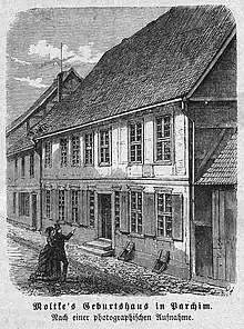 Casa de Parchim donde nació Helmuth von Moltke.