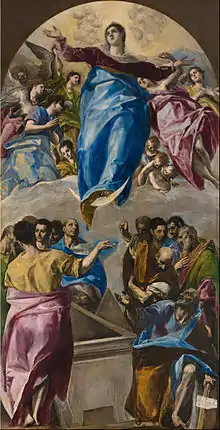 El Greco, La asunción de la Virgen (detalle)