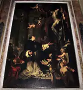 S. Domenico (o s. tommaso) in venerazione del Crocifisso, D. Piola