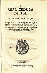 Real cédula relativa a los cirujanos y "sangradores" (1800)