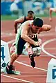 Elgin compitiendo en el pentatlón en los Juegos Paralímpicos de Atlanta de 1996