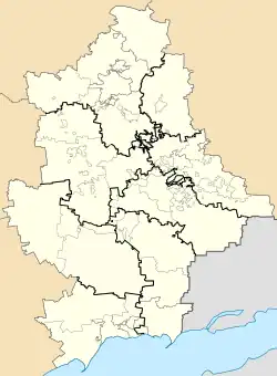 Yenákiyevo ubicada en Óblast de Donetsk