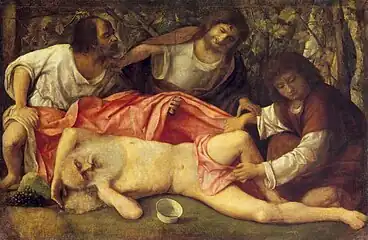 Embriaguez de Noé (Giovanni Bellini), 1515.