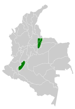 Distribución geográfica del tiluchí colilargo.
