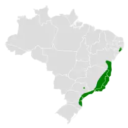 Distribución geográfica del tiluchí escamoso.