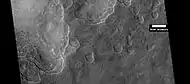 Topografía festoneada (imagen HiRISE).