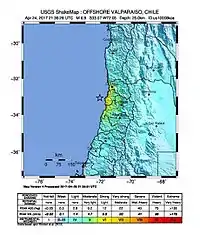 Terremoto M6.9 in offshore Valparaíso, Chile. (24 de abril de 2017).